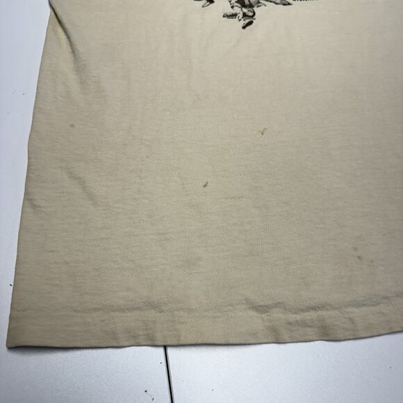 Vintage 90s Hogs Breath Inn T Shirt Mens XL 21.5x26.5 Tan Short Sleeve - Picture 12 of 16